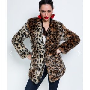Spirithoods Leopard Print V Neck Coat